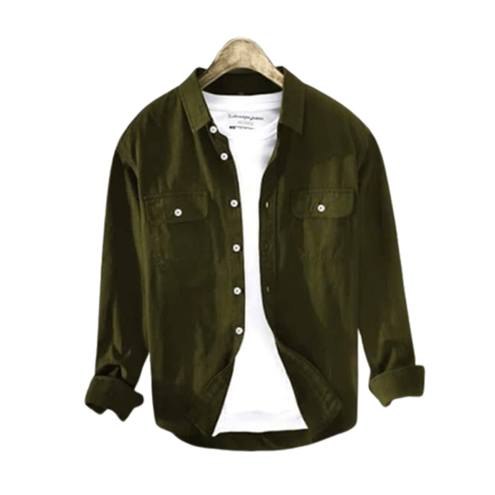 Olive mens dress shirt