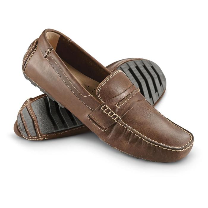 Mens tan loafer dress shoes