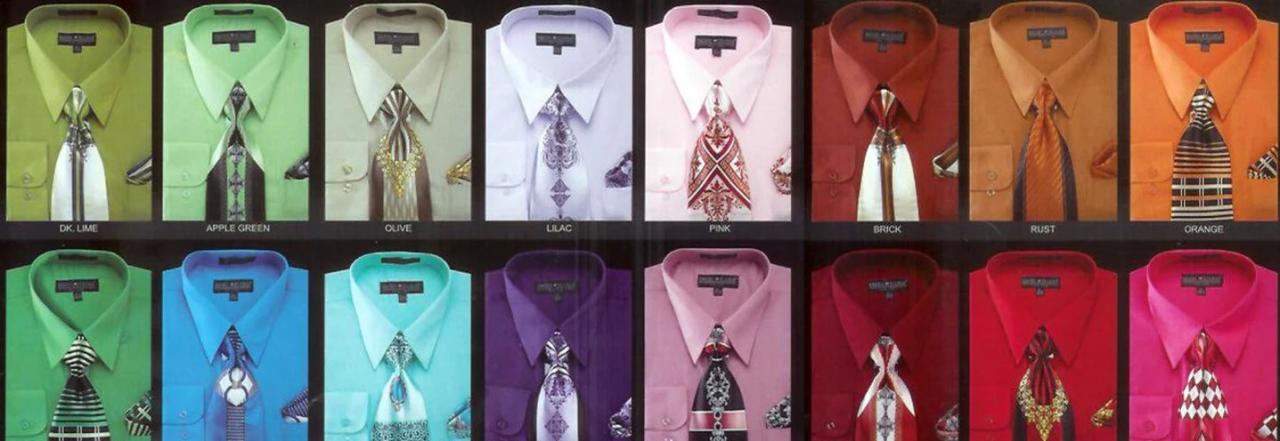 Men's dress shirt and tie sets