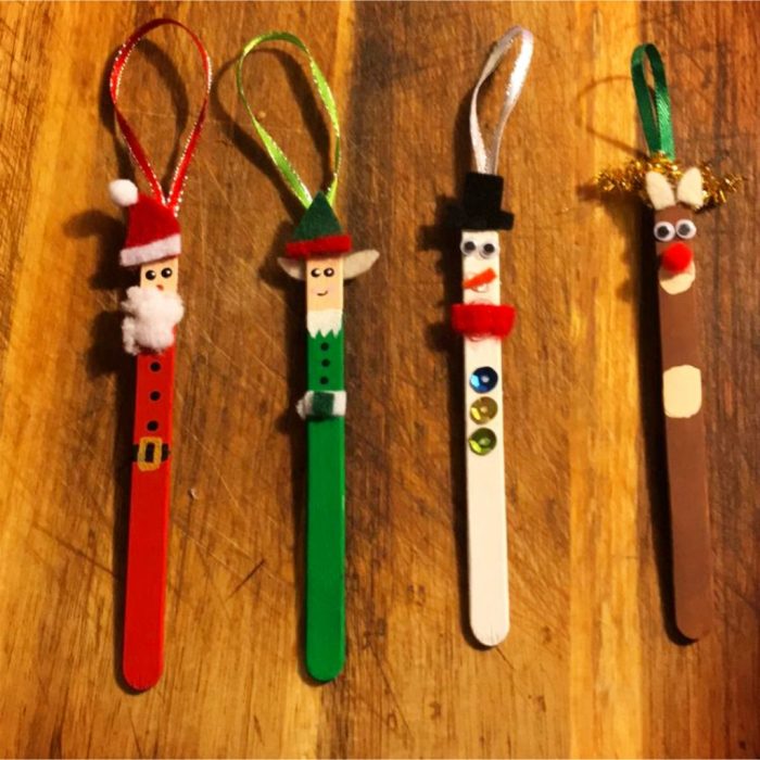 How to make popsicle stick christmas decoration