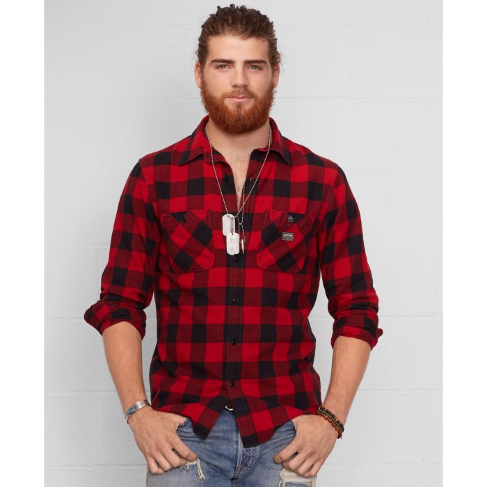 Men's flannel dress shirt