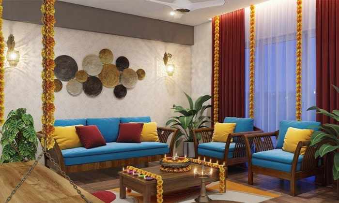 How to decorate living room for diwali