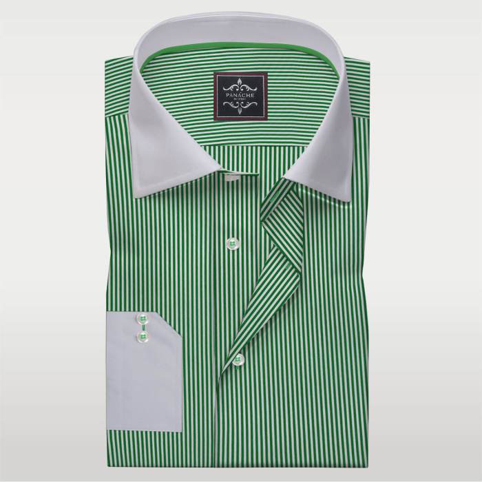 Mens dress shirt contrast collar