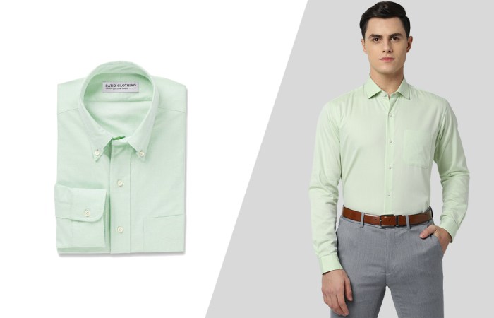 Light green dress shirt mens