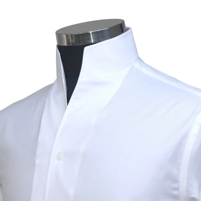 High collar dress shirt mens