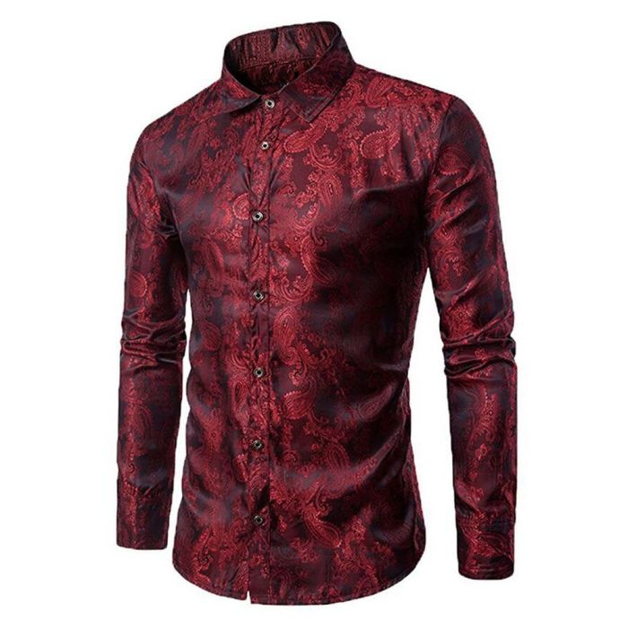 Printed dress shirts mens