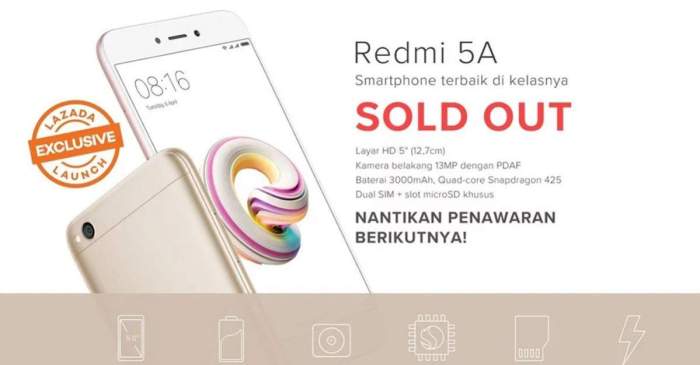 Harga hp xiaomi redmi 5a terbaru 2019