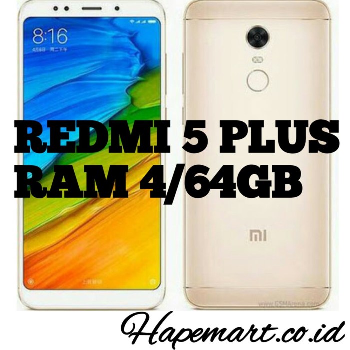 Harga hp xiaomi 5 plus ram 4gb