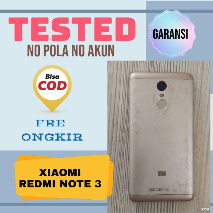 Harga hp xiaomi note 3 2018