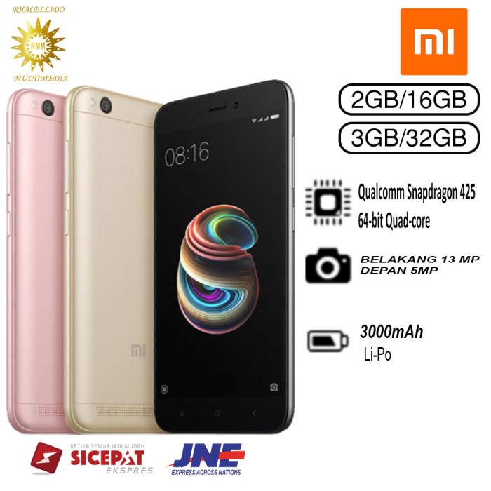 Daftar harga hp xiaomi redmi 5a